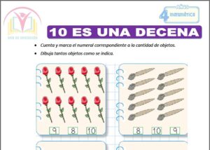 10 es una decena para cuatro años