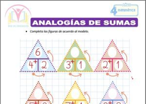 Analogías de sumas para cuatro años