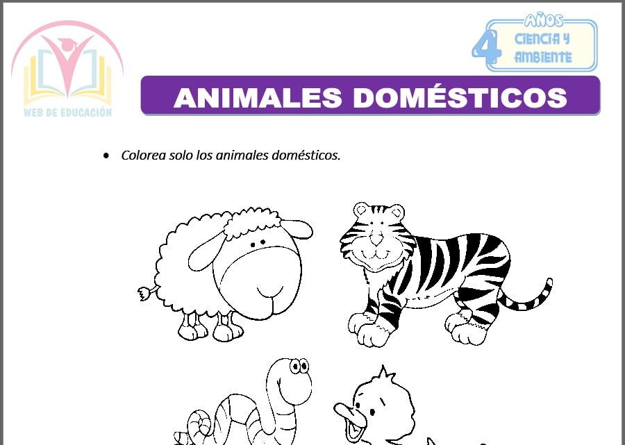 Animales domésticos Para Cuatro Años Animales domésticos para cuatro años
