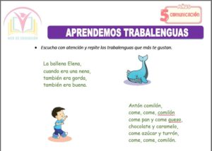 Aprendemos trabalenguas para cinco años