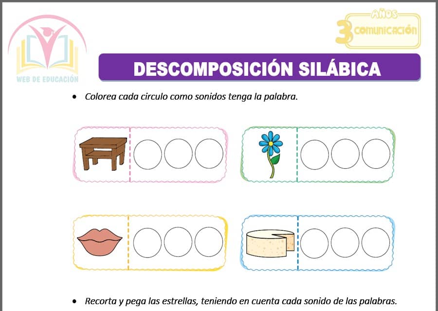 Descomposición silábica para tres años