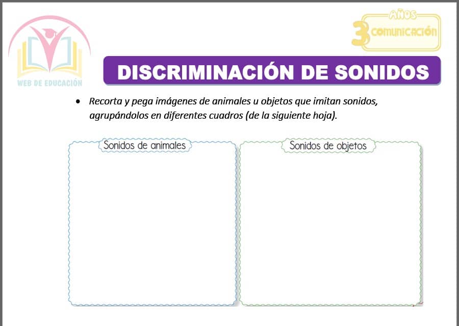 Discriminación de sonidos para tres años