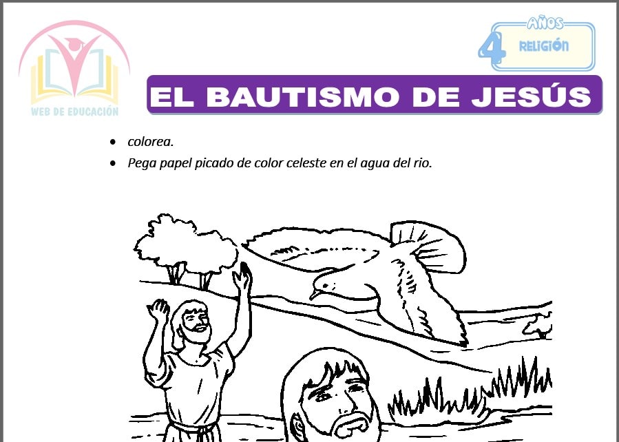 El bautismo de Jesús para cuatro años