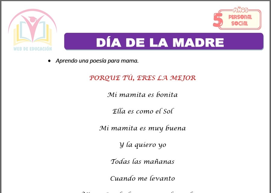 El día de la madre para cinco años