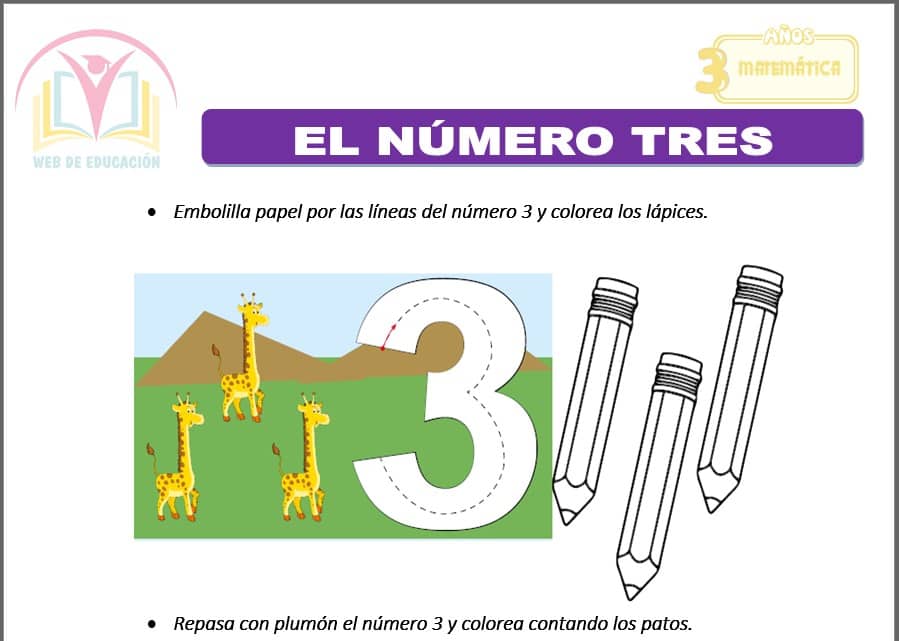 El número tres para tres años