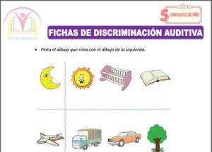 Fichas de discriminación Auditiva para cinco años