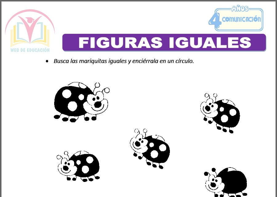 Figuras iguales para cuatro años