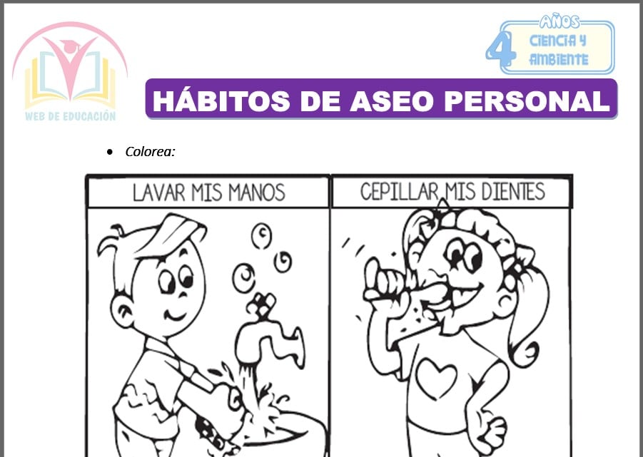 Hábitos de aseo personal para cuatro años