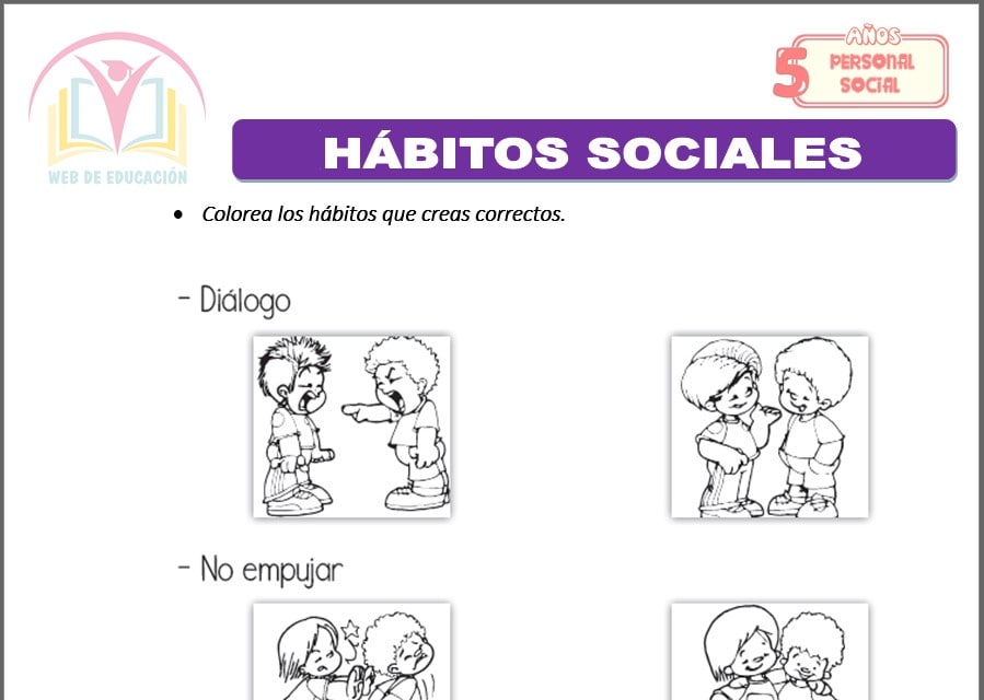 Hábitos sociales para cinco años