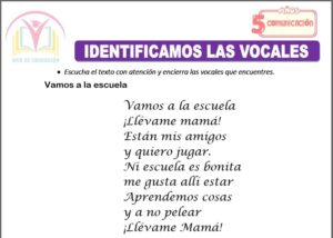Identificamos las vocales para cinco años