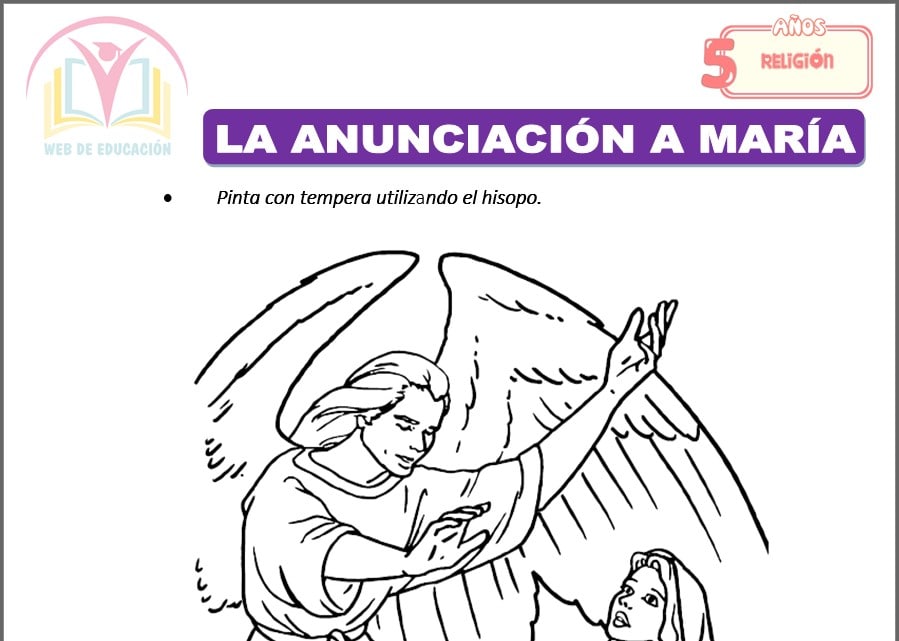 La anunciación a María para cinco años