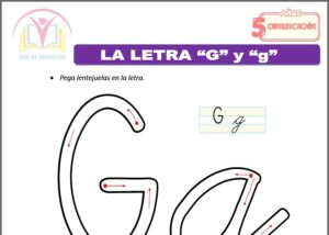 La letra “G” y “g” para cinco año