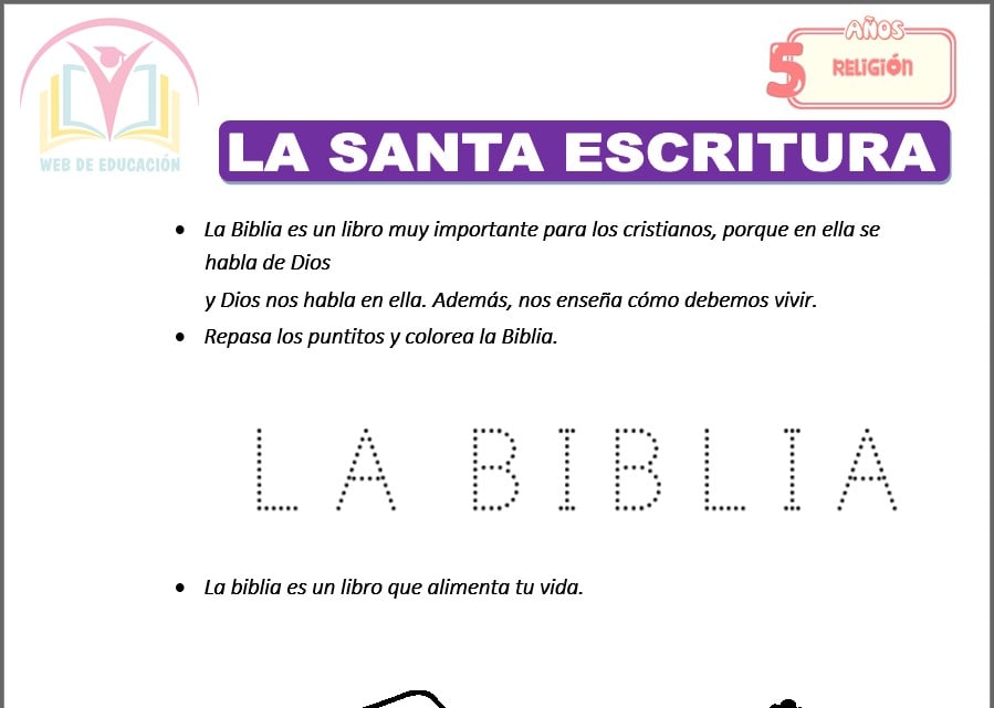 La santa escritura para cinco años