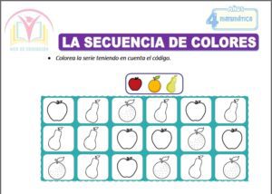 La secuencia de colores para cuatro años
