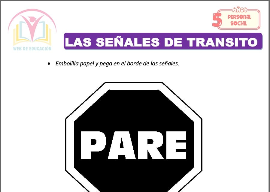 Las señales de transito para cinco años