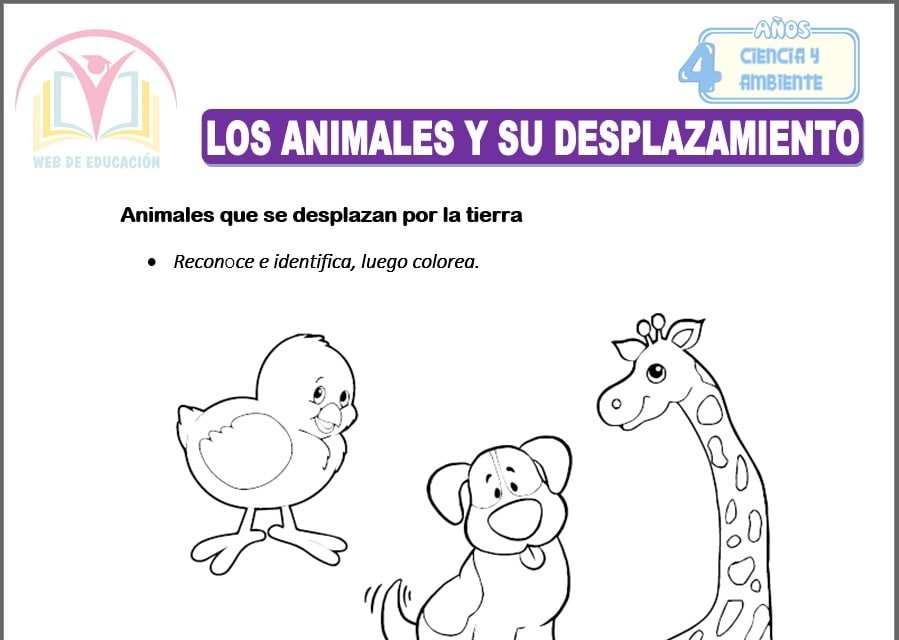 Los animales y su desplazamiento para cuatro años