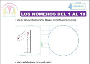 Los números del 1 al 10 para cuatro años