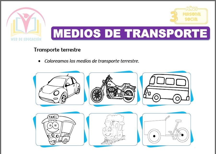Medios de transporte para tres años