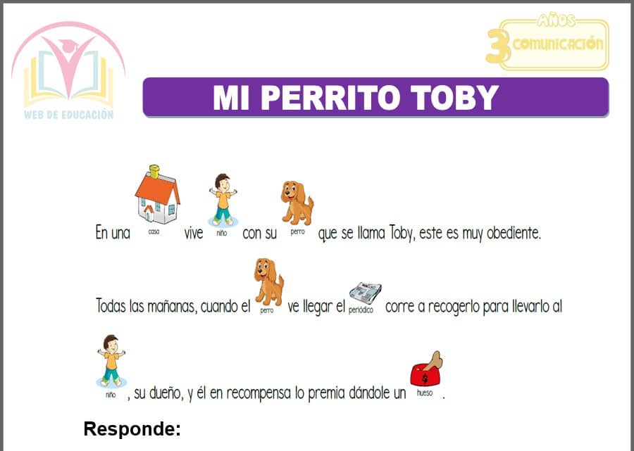 Mi perrito Toby para tres años