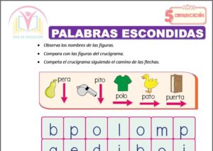 Palabras escondidas para cinco años