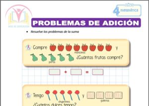 Problemas de adición para cuatro años