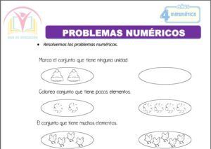 Problemas numéricos para cuatro años