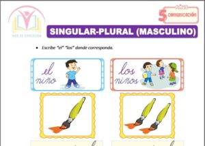 Singular-Plural (masculino) para cinco años