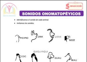 Sonidos onomatopéyicos para cinco años