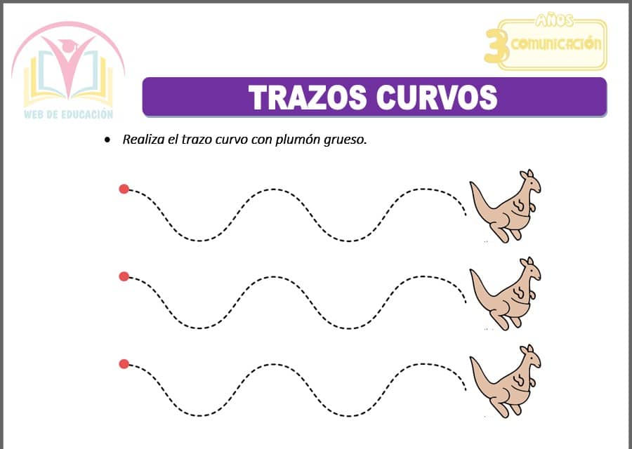 Trazos curvos para tres años