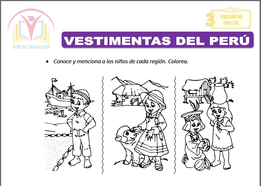 Vestimentas del Perú Para Tres Años Vestimentas del Perú para tres años