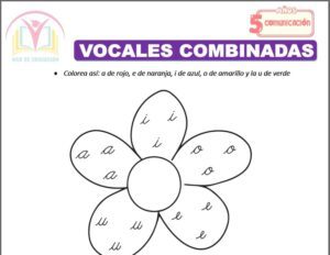 Vocales combinadas para cinco años