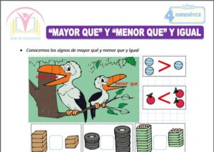 “mayor que” y “menor que” e igual para cuatro años