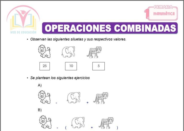 Operaciones combinadas para Primero de Primaria – Web de Educación